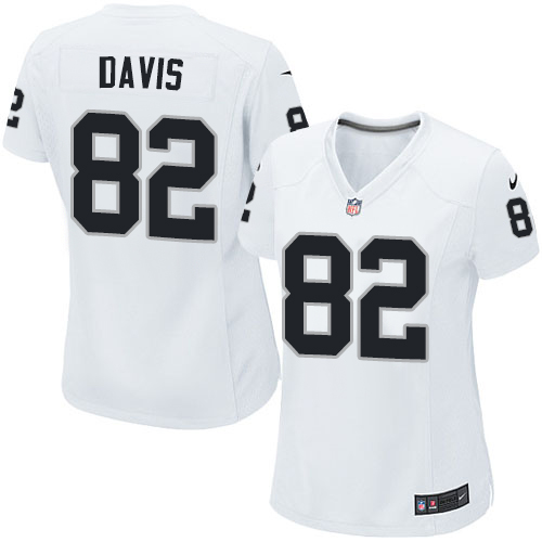 Women's Elite Al Davis Nike Jersey White Road - #82 NFL Oakland Raiders